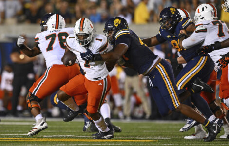 No. 6 Miami aims to stay unbeaten in ACC play at Louisville in battle for Schnellenberger Trophy